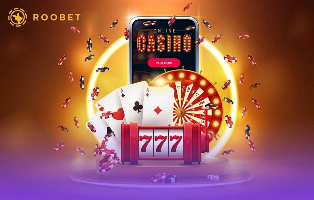 Smartphone behind casino items